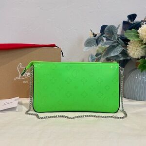 NEW✨Christian Louboutin Loubila Leather Clutch Shoulder Bag